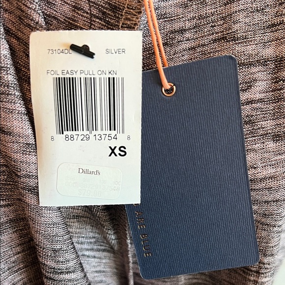 Skies Are Blue Metallic Silver Wide-Leg Pants - Picture 6 of 7